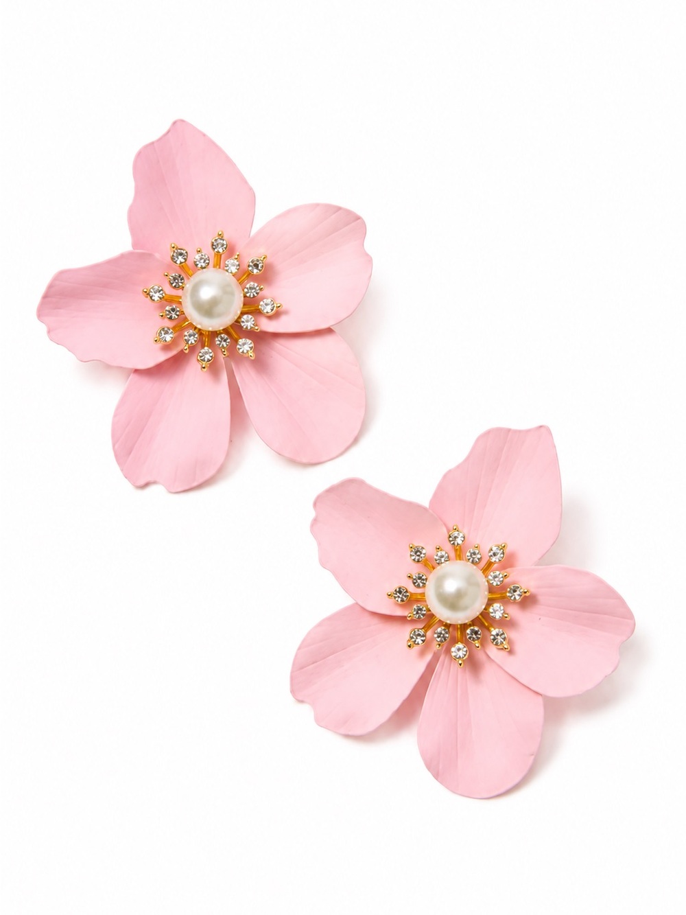 Lilly Pulitzer Oversized Pearl Orchid Earrings, Conch Shell pink